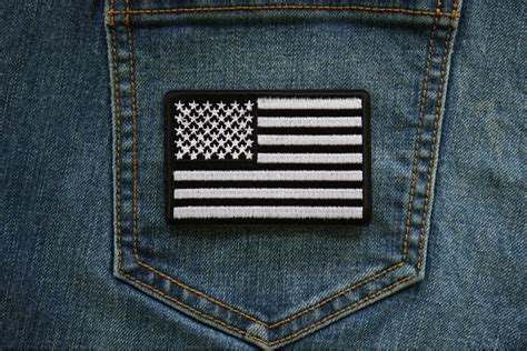 Black and White American Flag Patch by Ivamis Patches