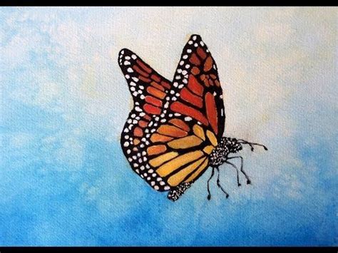 How to paint a Monarch Butterfly with Watercolor for beginners ...