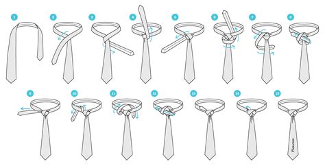 Tie Double Windsor Knot Diagram