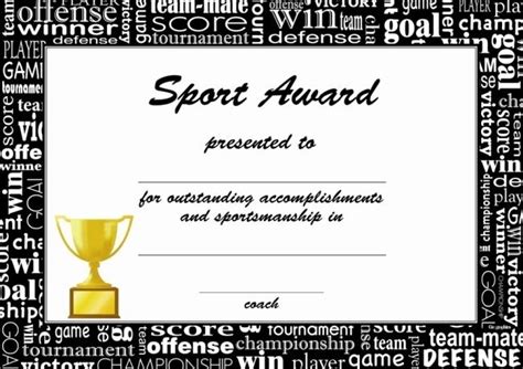 Sports Award Certificate Template Word (11) - TEMPLATES EXAMPLE | TEMPLATES EXAMPLE | Sports ...