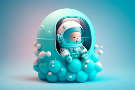 Premium Photo | Little baby astronaut space explorer