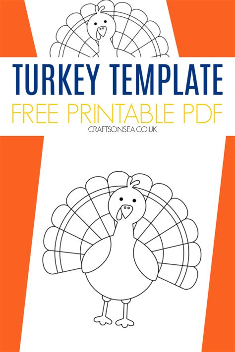 Turkey Template (FREE Printable PDF) - Crafts on Sea