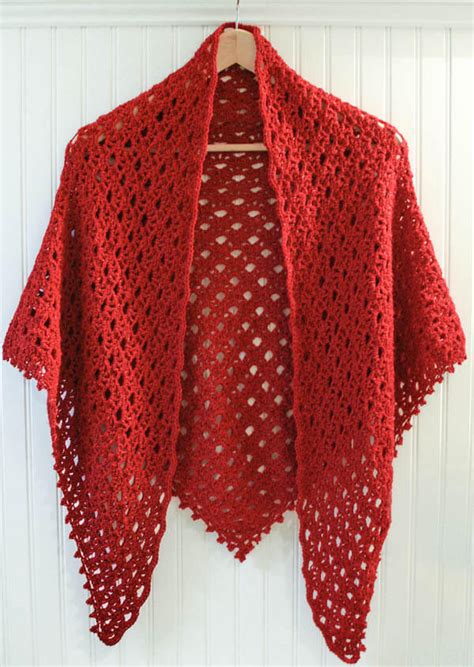 Lacy Shawl Crochet Pattern with beaded edging