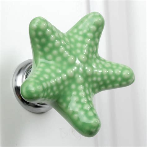 7 Colors Starfish Door Knobs Furniture Handle Doorknob Ceramic Cabinet Handles Drawer Cupboard ...