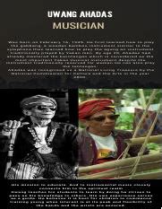 Uwang-Ahadas 1 .pdf - UWANG AHADAS MUSICIAN Was born on February 16 1945. He first learned how ...