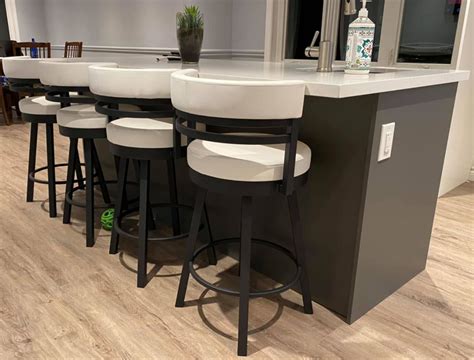 Bar Stools & Kitchen Counter Stools :: White with Grey Kitchen Island ...