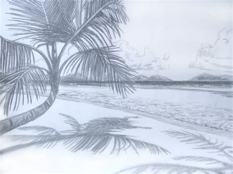 pencil drawings of beaches - Google Search | Drawing scenery, Landscape sketch, Pencil drawings