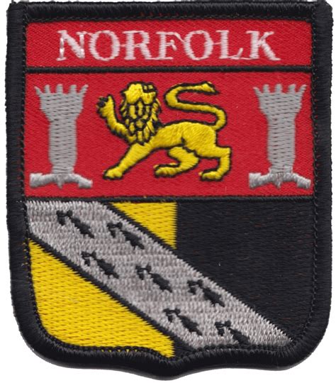 Norfolk County Flag Embroidered Badge a338