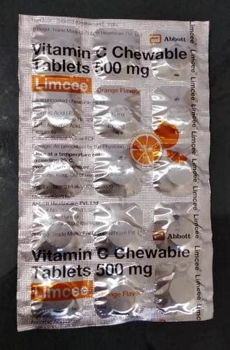 Limcee Chewable Tablet Orange 500 Mg, 15 Tablets In One Strip General ...