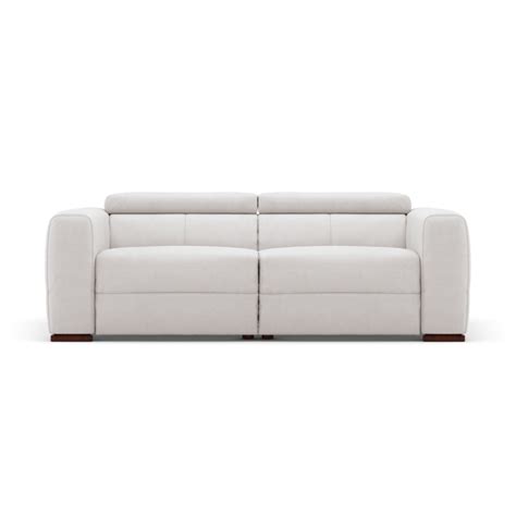 Balance modular three seater sofa - white leather - Italian Furniture - Natuzzi Italia