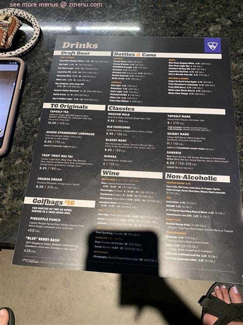 Online Menu of Topgolf Restaurant, Glendale, Arizona, 85305 - Zmenu