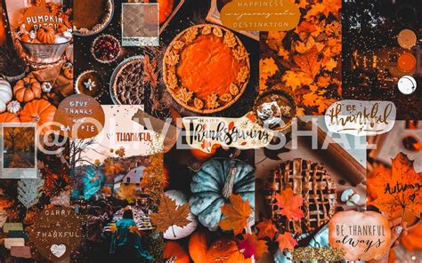 Thanksgiving Collage Laptop Wallpaper | Etsy