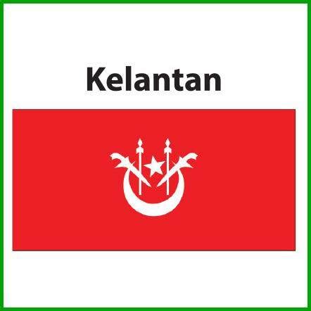 Kelantan Flag 3x6ft, Bendera Kelantan 3x6ft, Polyester | Lazada