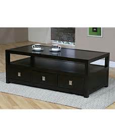 Norwich Three-drawer Coffee Table Coffee Table With Drawers, Black ...