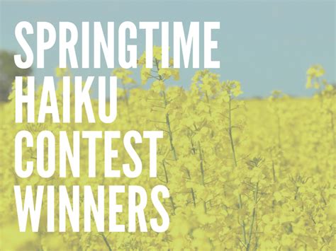 Springtime-Themed Haiku Contest Winners - WritersDomain Blog