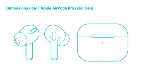 Apple AirPods Pro (2nd Gen) Dimensions & Drawings | Dimensions.com