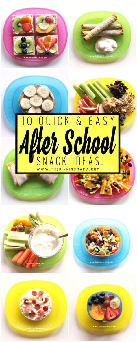 10 Quick & Easy After School Snack Ideas • The Pinning Mama