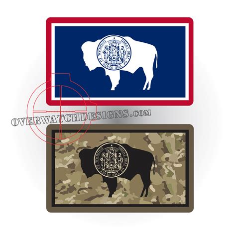 Wyoming State Flag Sticker - Overwatch Designs