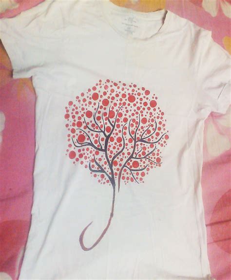 For the love of nature & peace, I have painted this red tree on white t ...