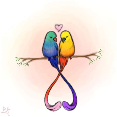 Love Birds Drawing Pic - ClipArt Best