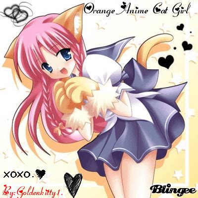 Orange Anime Cat Girl Picture #110990082 | Blingee.com