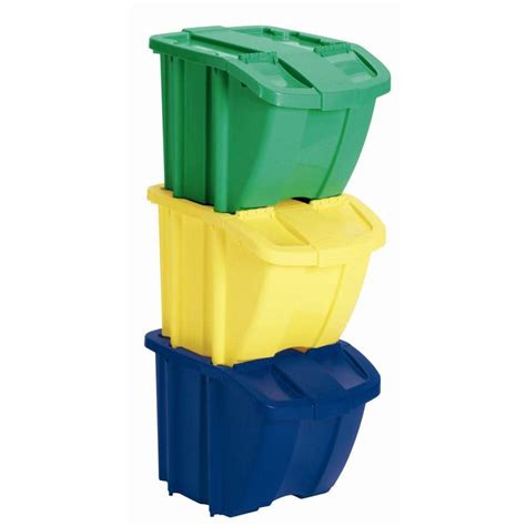 Suncast Recycle Bin Set (3-Piece)-BH183PK - The Home Depot