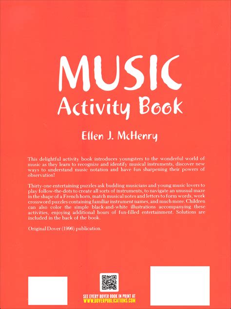 Music Activity Book | Dover Publications | 9780486290799