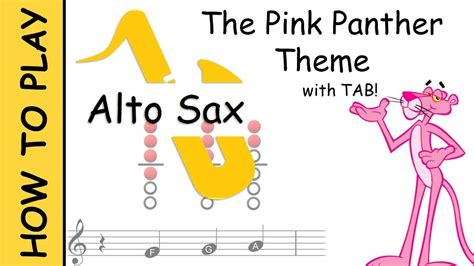 How to play Pink Panther on Alto Saxophone | Sheet Music with Tab ...