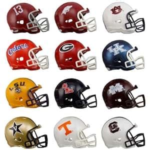 Amazon.com : Riddell SEC Revolution Pocket Size Conference Helmet Set ...