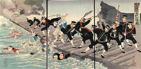 “Sino-Japanese War: The Fierce Battle on the Floating Bridge at Jiuliancheng (Kyurenjo)” by ...