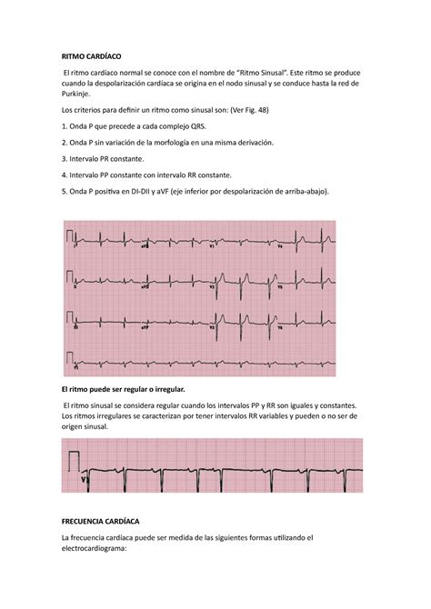 Ritmo Cardíaco - RITMO CARDÍACO El ritmo cardíaco normal se conoce con ...