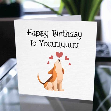 Dog Birthday Card, Funny Pun Birthday Card, Birthday Card From Dog, Birthday Funny, Funny ...