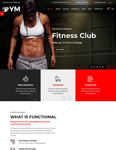 Gym Website Templates