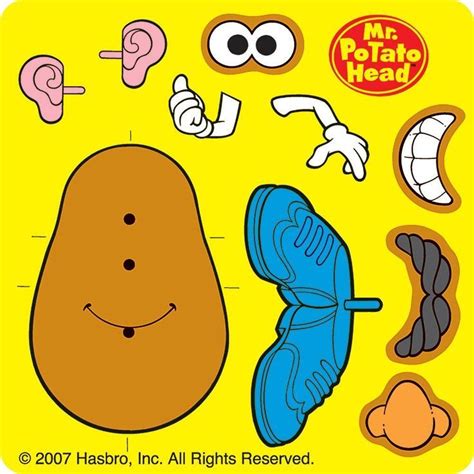 Mr Potato Head Parts Printable