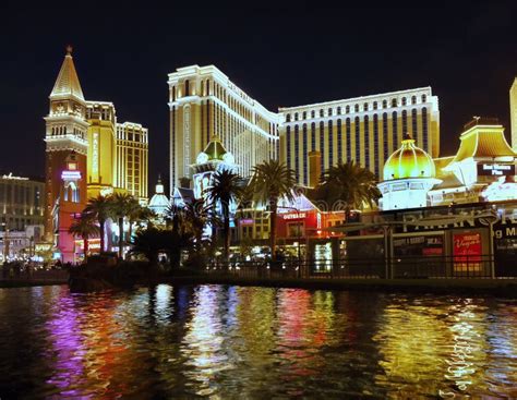 Nightlife Las Vegas City, Entertainment City Editorial Stock Image ...