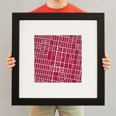 Temple University Campus Map Art by City Prints - The Map Shop