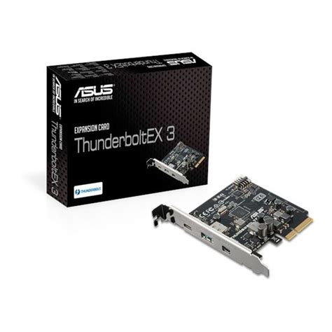 ASUS ThunderboltEX 3 is an Intel-certified Thunderbolt 3 add-on card that enables up to 40Gbps ...