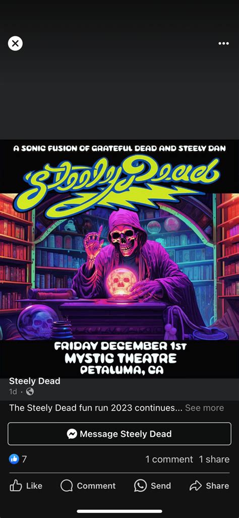 Dec 01, 2023: Steely Dead - Steely Dan & Grateful Dead Trib. at McNear's Mystic Theatre Petaluma ...