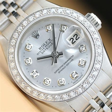 Rolex Genuine Ladies Rolex Diamond Datejust 18k White Gold... for ...