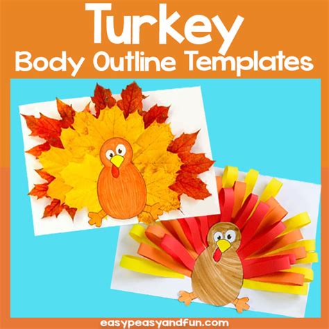 Turkey Body Outline Template – Easy Peasy and Fun Membership