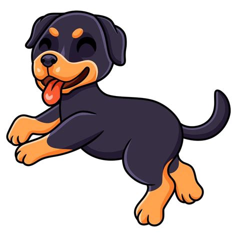 Cute little rottweiler dog cartoon 16834670 Vector Art at Vecteezy