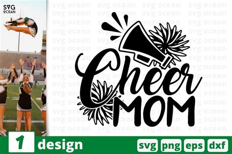 CHEER MOM SVG CUT FILE | Cheerleading shirt print (740886) | Cut Files | Design Bundles