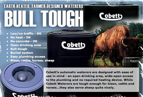 Cobett Company | Automatic Cattle & Livestock Waterers, Non Electric