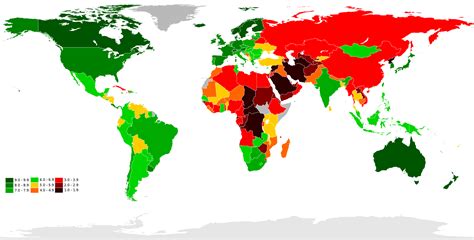 Democracy Map Of The World - Floria Anastassia