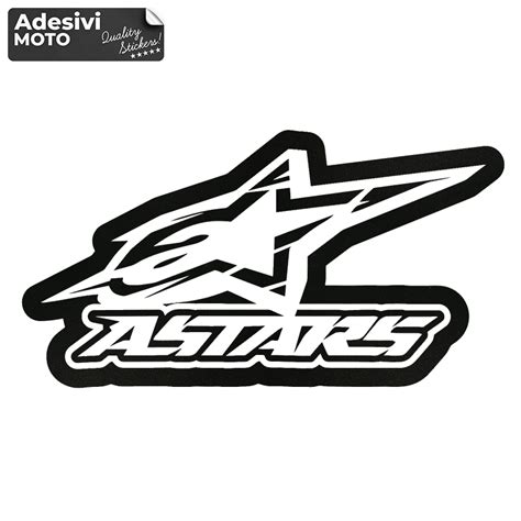 Logo + "AStars" Sticker Tank-Sides-Fender-Cross-Helmet - Adesivi Moto