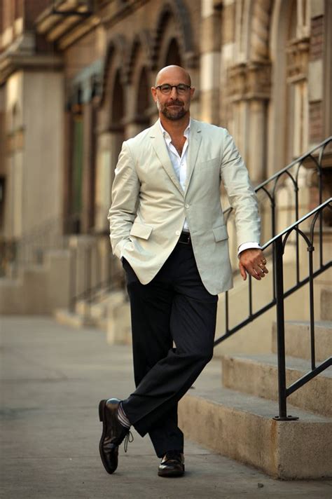 6a00d8341c630a53ef01543234a048970c-pi (600×902) | Bald men style, Stanley tucci, Bald men