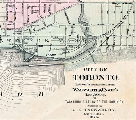 1875 Rare Antique Map of Toronto, Ontario Double Page Hand Coloured Toronto Street Map - Etsy Canada