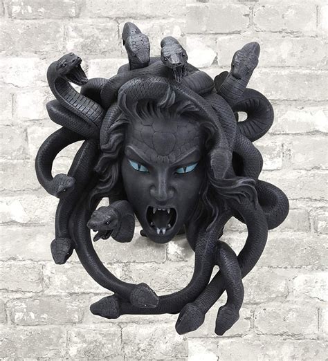 Ebros Greek Mythology Gorgon Goddess Medusa Head with Hair of Snakes Wall Decor Plaque Statue 11 ...