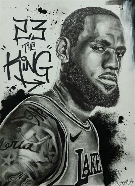 Los Angeles Lakers - Lebron James - Artwork, Basketball - Catawiki