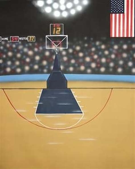 Basketball Court Sports Backdrop